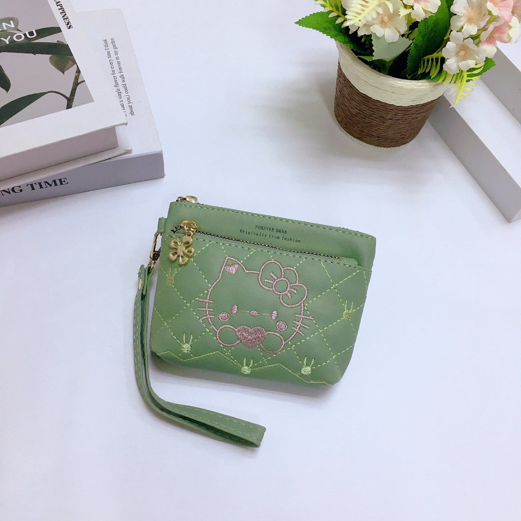 DQ84#BBสายคล้องมือเล็ก กระเป๋าสตางค์ผู้หญิงพร้อมสายคลองมือมี3ซิปกระเป๋ายาว5.5นิ้ว - รูปที่ 5