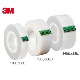 3M Scotch Magic Tape เมจิกเทป No.810 เทปขุ่น แกน 1 นิ้ว เขียนข้อความทับได้ กระดาษฉีกขาด เรียบเนียน (ราคาต่อ 1 ม้วน)