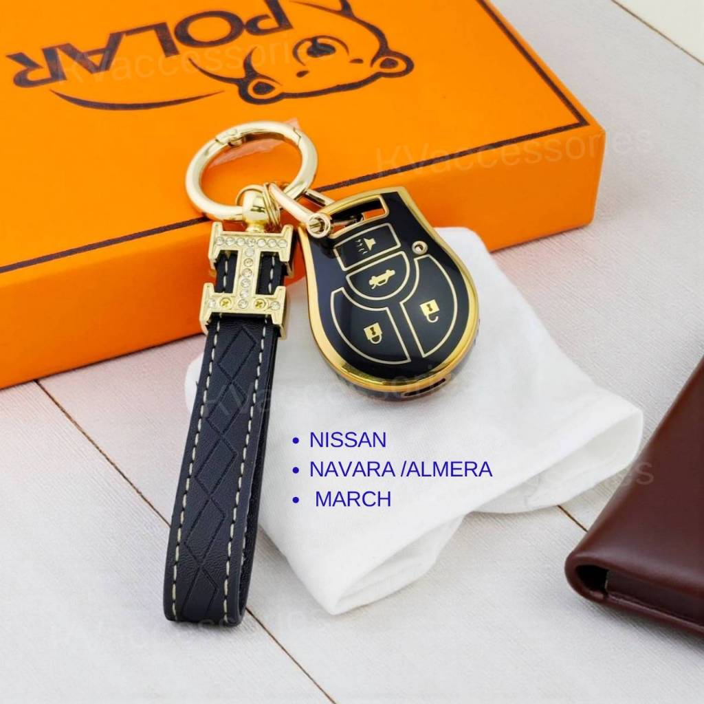 เคสกุญแจลายเคฟล่า รถยนต์ NISSAN MARCH ALMERA NAVARA ปลอกหุ้มกุญแจ นิสสัน มาร์ช อัลเมร่า นาวารา