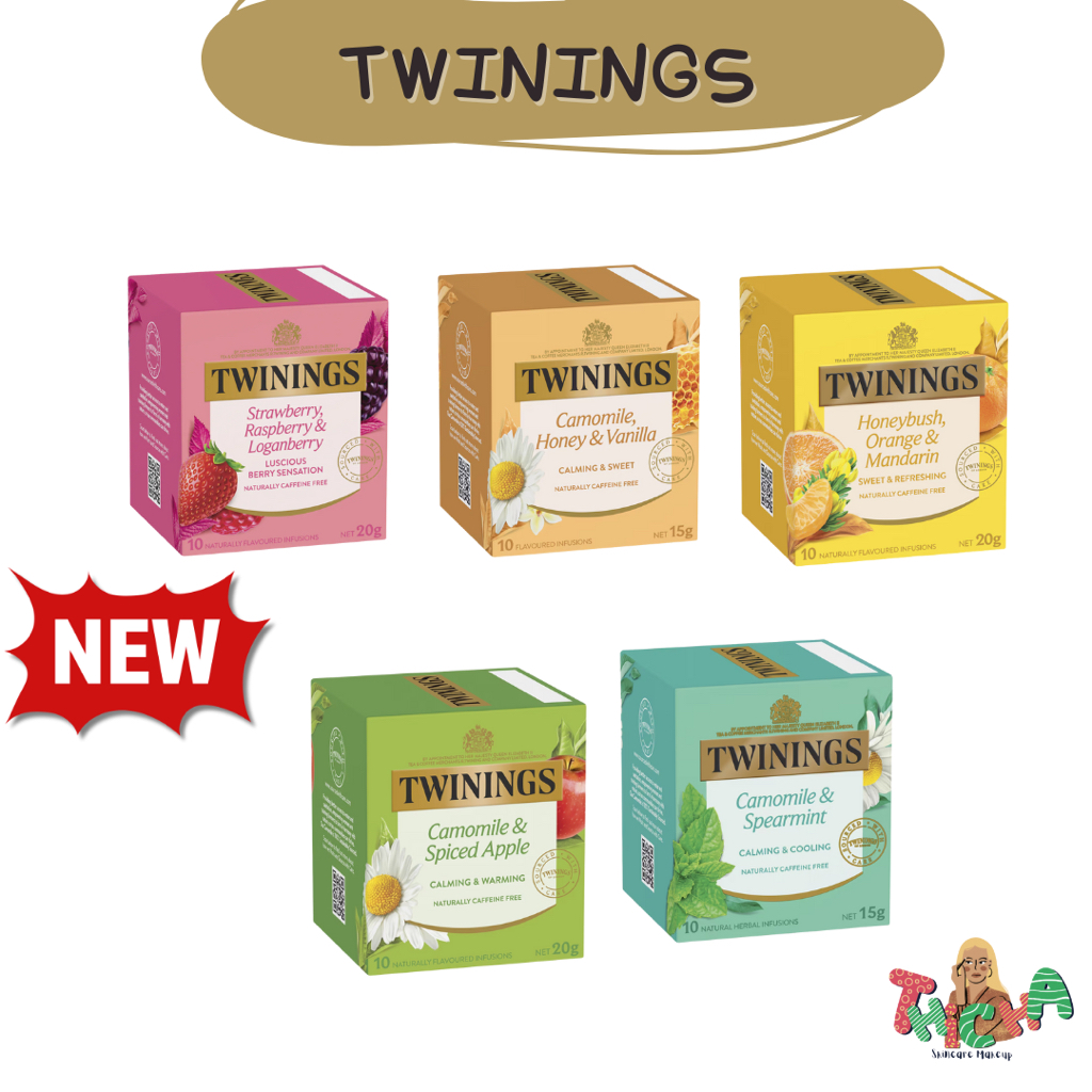 พร้อมส่ง✅Twinings Camomile & Spearmint ,Camomile & Spiced Apple, Honeybush, Orange & Mandarin ,Tea B