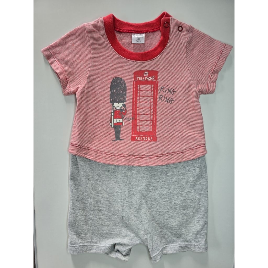 Absorba เสื้อผ้าเด็ก 6 เดือน (ไซส์70-75) ชุดหมีบอดี้สูทสภาพ90%