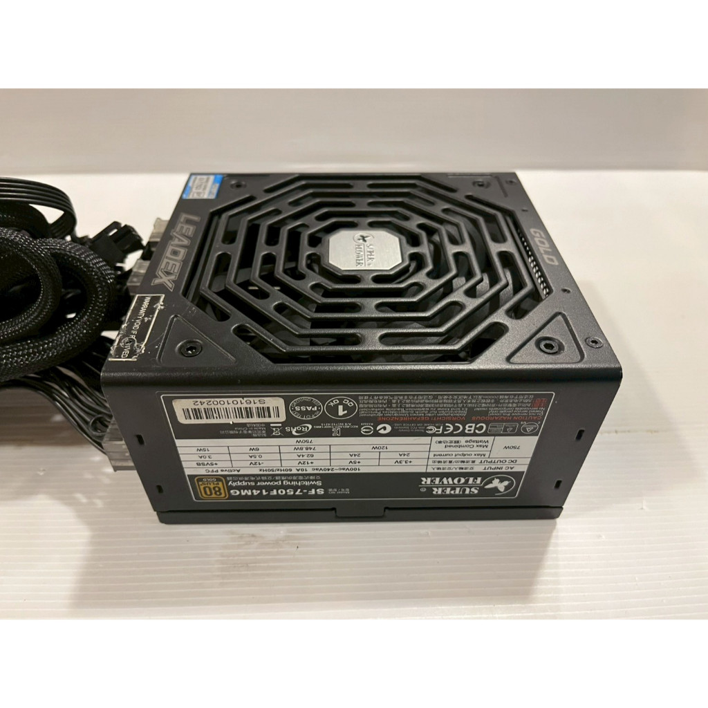 POWER SUPPLY (80 PLUS GOLD) SUPER FLOWER LEADEX GOLD ll 750w. (SF-750F14MG) Black