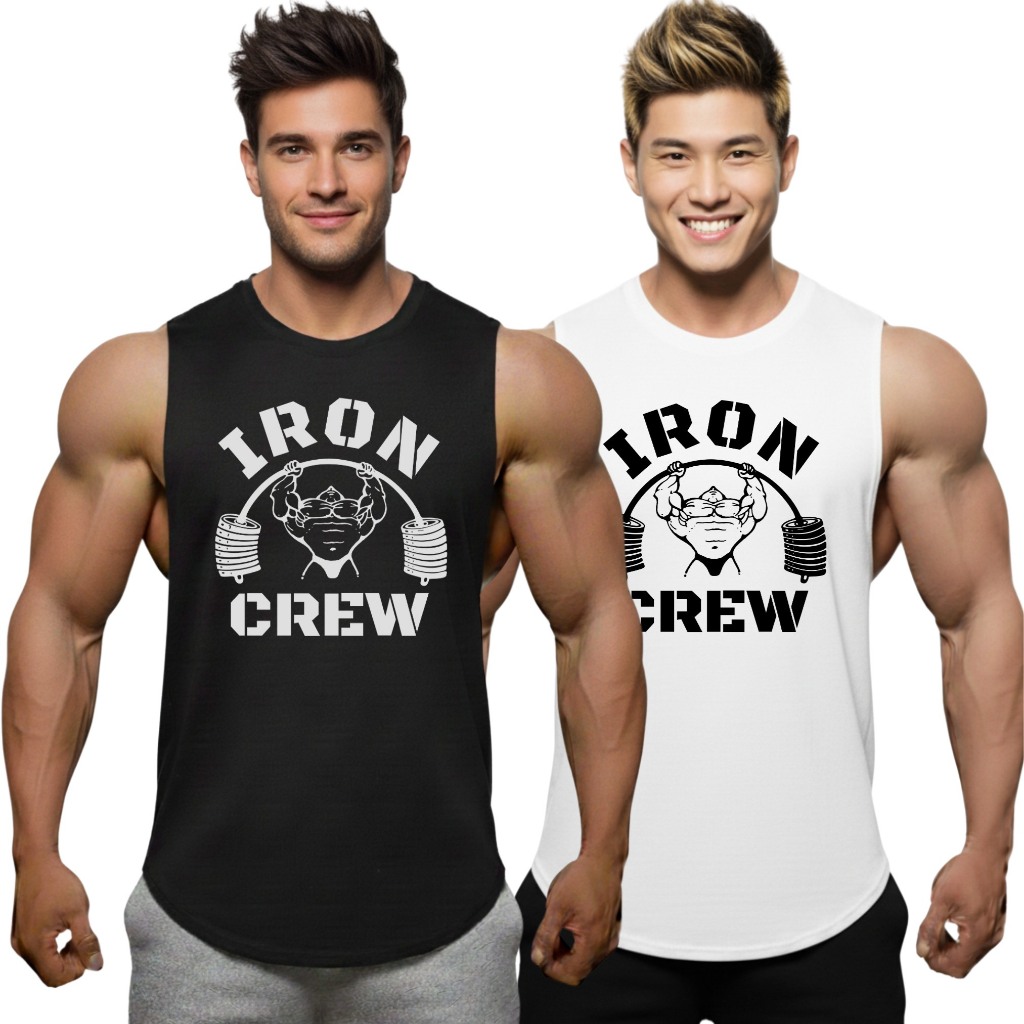 IRON CREW เสื้อแขนกุดเว้าแขนกว้าง Drop Arm Sleeveless Muscle Shirt