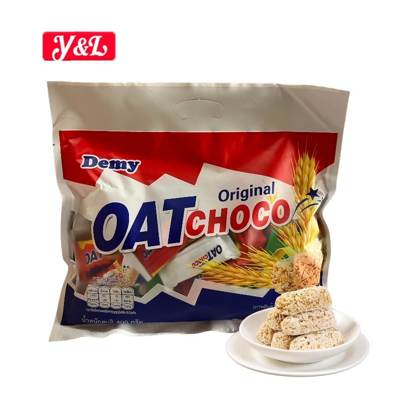 Damy ขนมข้าวโอ๊ตอัดแท่งรสนม YAOAT MILK 1ห่อ ขนาด400กรัม มีรสนม ช็อกโกแลตและรวมรสชาติ