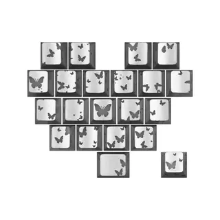 คีย์แคป คีย์แคปแสงลอด Keycap ลายผีเสื้อ Cherry Blossom Love Heart Keycap รูปแบบเสริมโปร่งแสง IMD