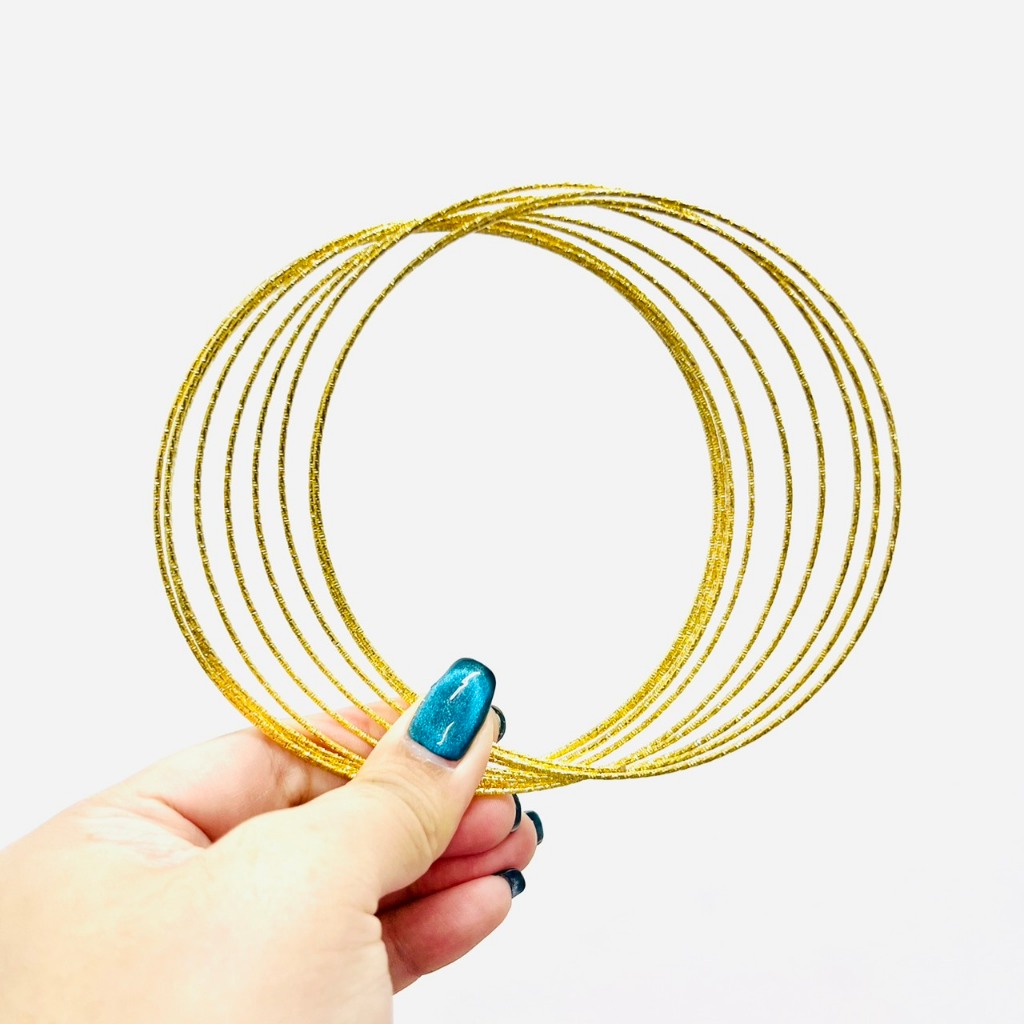 ห่วง ลวด เงิน ทอง ขนาด 80mm 100mm หนา 1mm 1ม้วนมี 10เส้น งาน DIY สำหรับตกแต่งชิ้นงาน
