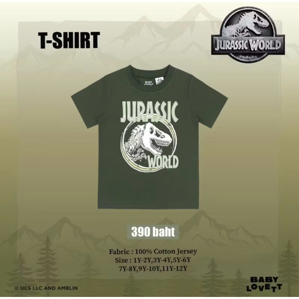 BabyLovett - Jurassic World ( Size 3-4y/5-6y/M/L ) ใส่ครั้งเดียว