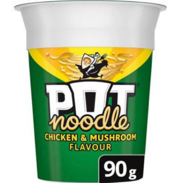 Pot Noodle Chicken and Mushroom 90 g.-บะหมี่กึ่งสำเร็จรูปชนิดถ้วยรสไก่และเห็ด 90 กรัม.