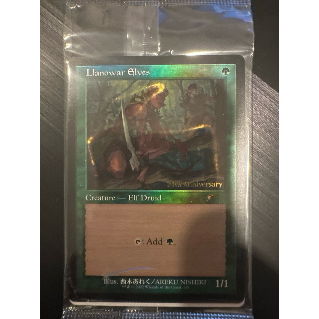 Llanowar Elves (30th Anniversary Anime Retro Frame Foil - English) การ์ด Magic The Gathering MTG ของ