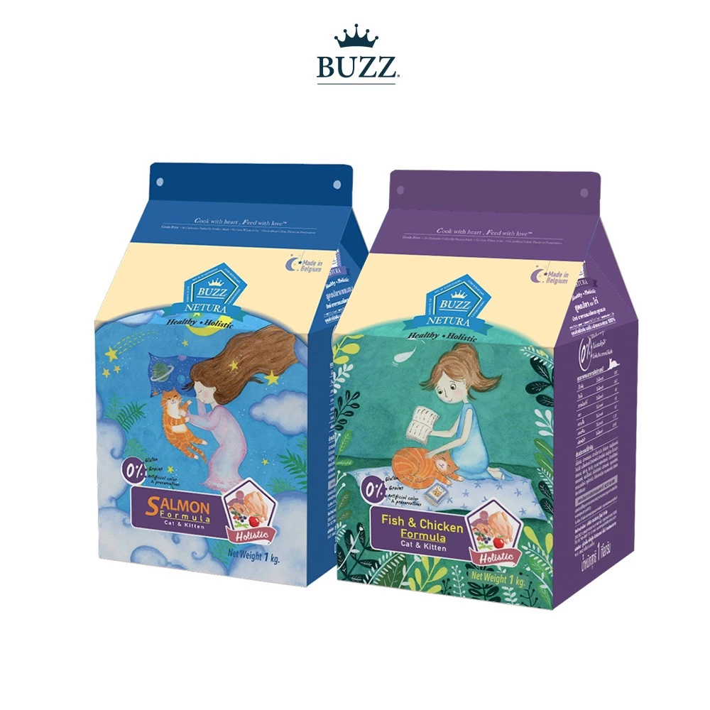 [GIFT] Buzz บ้านเดี่ยวแสนอบอุ่นของน้องแมว ลายลิขสิทธิ์จาก Buzz บ้านกล่อง สีฟ้า สีเขียว (คละสี คละแบบ)