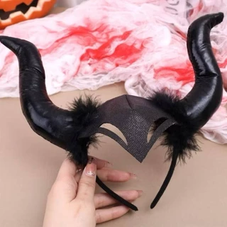 คอสเพลย์เขาสวมศรีษะ เขาMaleficent ที่คาดผมคอสเพลย์ เขาแม่มด เขามาเลียฟิเซน เขาราชินีปีศาจ ที่คาดผมมีเขา ส่งด่วนในไทย