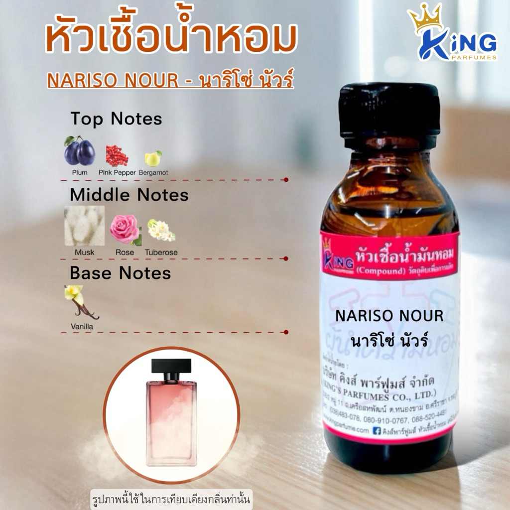 หัวเชื้อน้ำหอม กลิ่น นาริโซ่ บรองค์ NARISO BLANC ขนาด30-100ml.