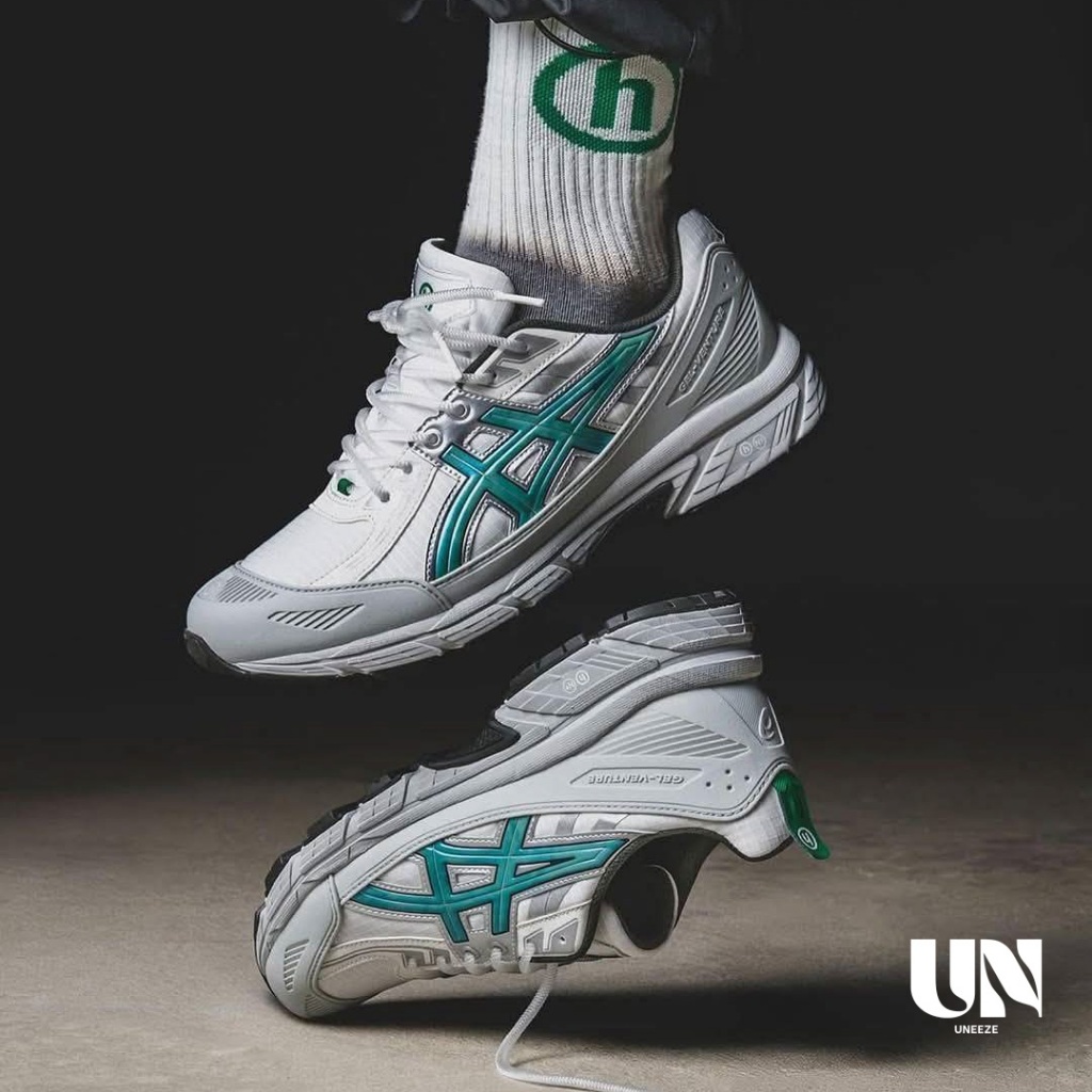 [ของแท้ ส่งไว จากไทย] ASICS x HIDDEN NY GEL-VENTURE 6 SHIELD WHITE/WASABI [LIMITED]