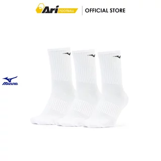 MIZUNO TRAINING SOCKS 3P - WHITE (32GX2505Z0) ถุงเท้ามิซูโน่ แพ็ค 3 สีขาว
