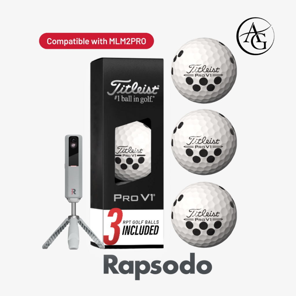 ลูกกอล์ฟ RPT balls [แพ็ค 3 ลูก] - Titleist PRO V1 พร้อมลาย RPT™ สำหรับใช้งานกับ Rapsodo MLM2PRO