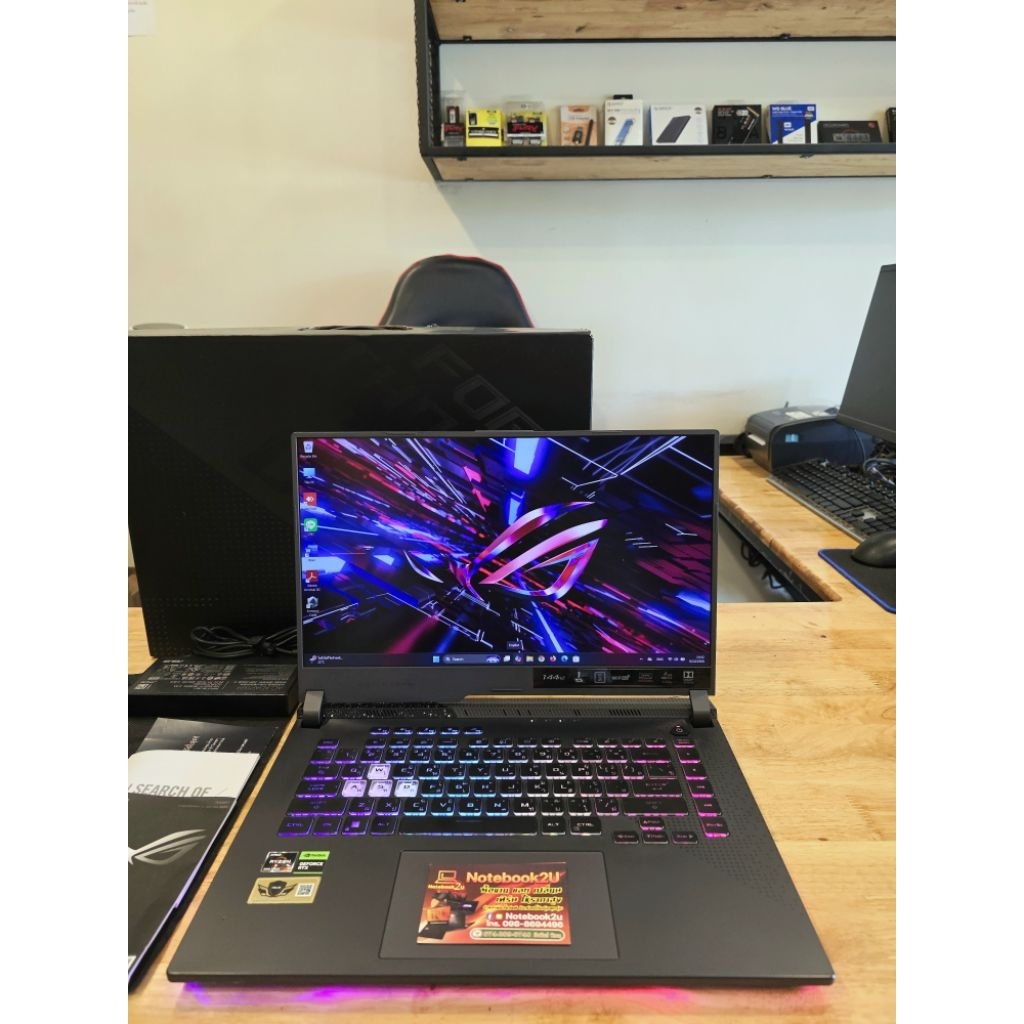 ASUS ROG STRIX G15 G513RC-LP179W (144Hz sRGB100%) R7-6800HS RTX3050 RAM16GB.DDR5 SSD512GB.G4 สภาพนาง