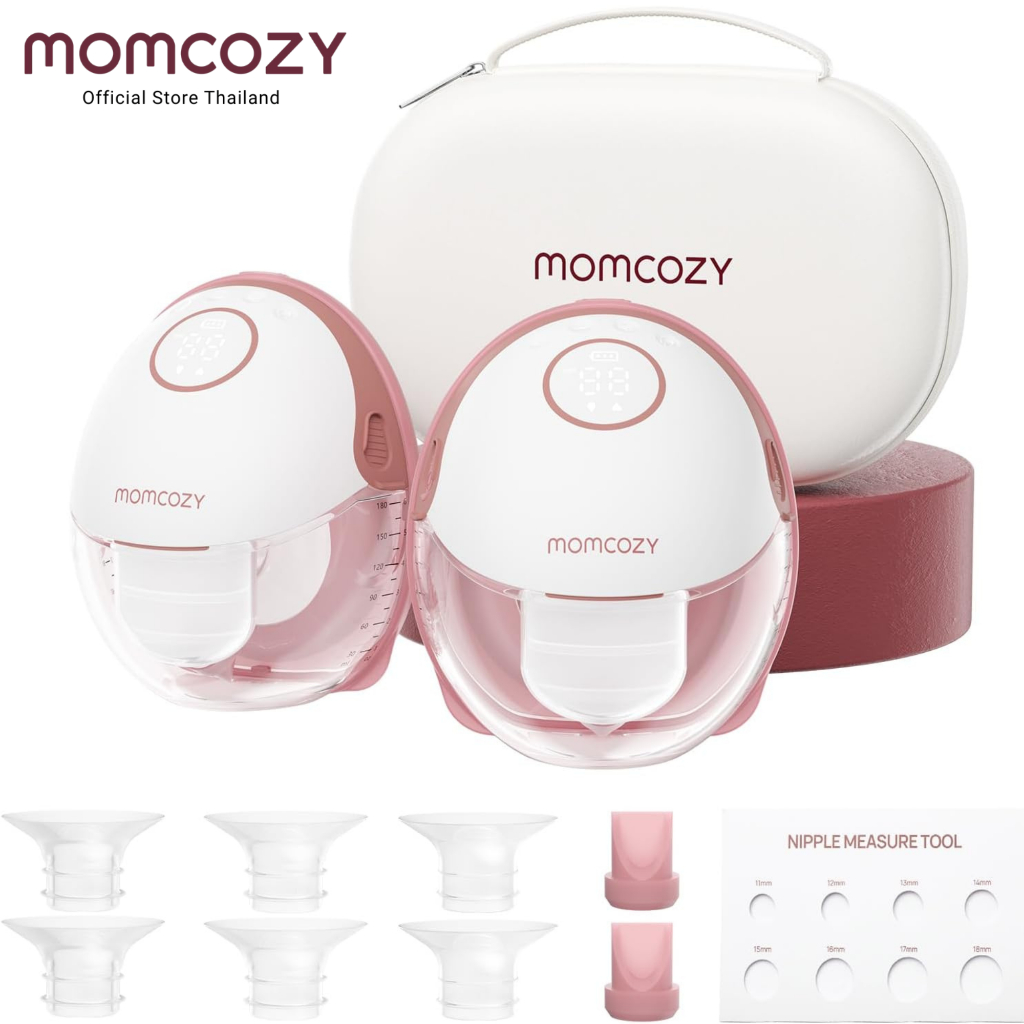 พรีออเดอร์🛵Momcozy🇺🇸เครื่องปั๊มนมไร้สาย รุ่นM6 แฮนด์ฟรี ขนาดกรวยกระชับพอดี ไม่สะดุดสายตา3โหมด 9 ระดั