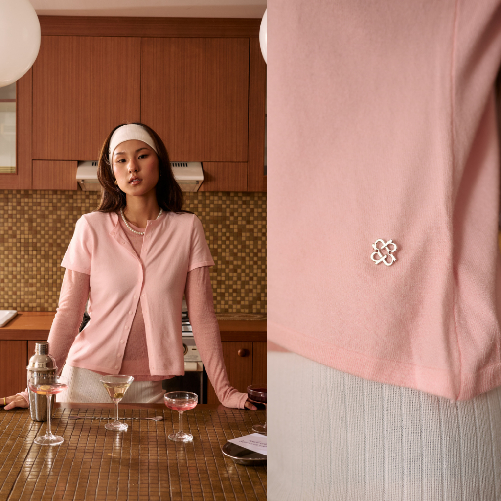 NIPPERISDABEST เสื้อไหมพรมแขนสั้น Bellini top สีฟ้าอ่อน ชมพู ดำ น้ำตาล #NPT067