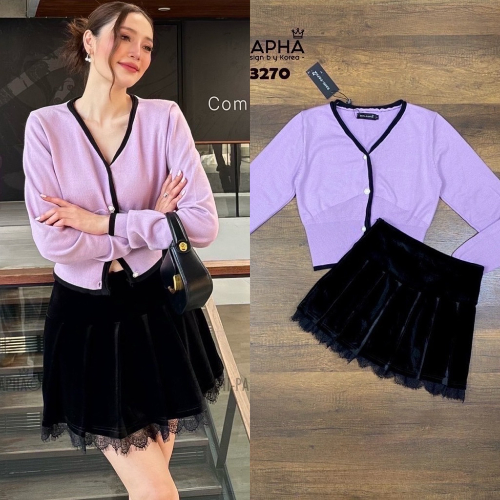 พร้อมส่ง เติม XS-XL⚡️RM 8570 เสื้อคลุมไหมพรม+กระโปรง เกรดพรีเมี่ยม