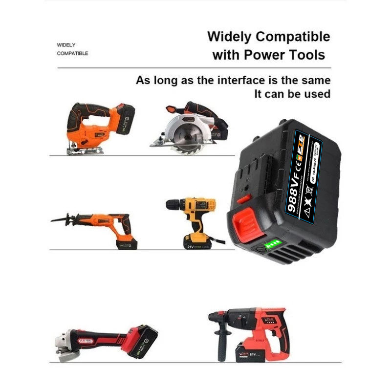 B·SZDL เเบตเตอรี่สำรองเครื่องตัดหญ้า แบตเตอรี่ความจุสูง เเบตเตอรี่สำรองสว่านไฟฟ้า 20000mAh 50000mAh 80000mAh - รูปที่ 3