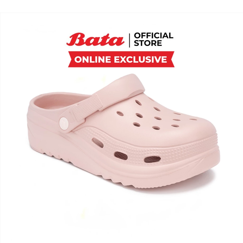 Online Exclusive Bata บาจา FLOATZ รองเท้าแตะแบบสวม สำหรับผู้หญิง รุ่น FREDI สีชมพู 6105213 สีงาช้าง 6106213