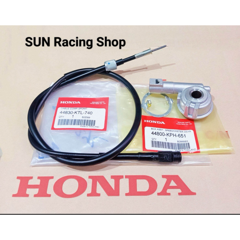 สายไมล์ พร้อม กระปุกไมล์ HONDA (แท้) เวฟ125R / WAVE125R / WAVE100s U-Box/ เวฟ100S U-Box ปี2005
