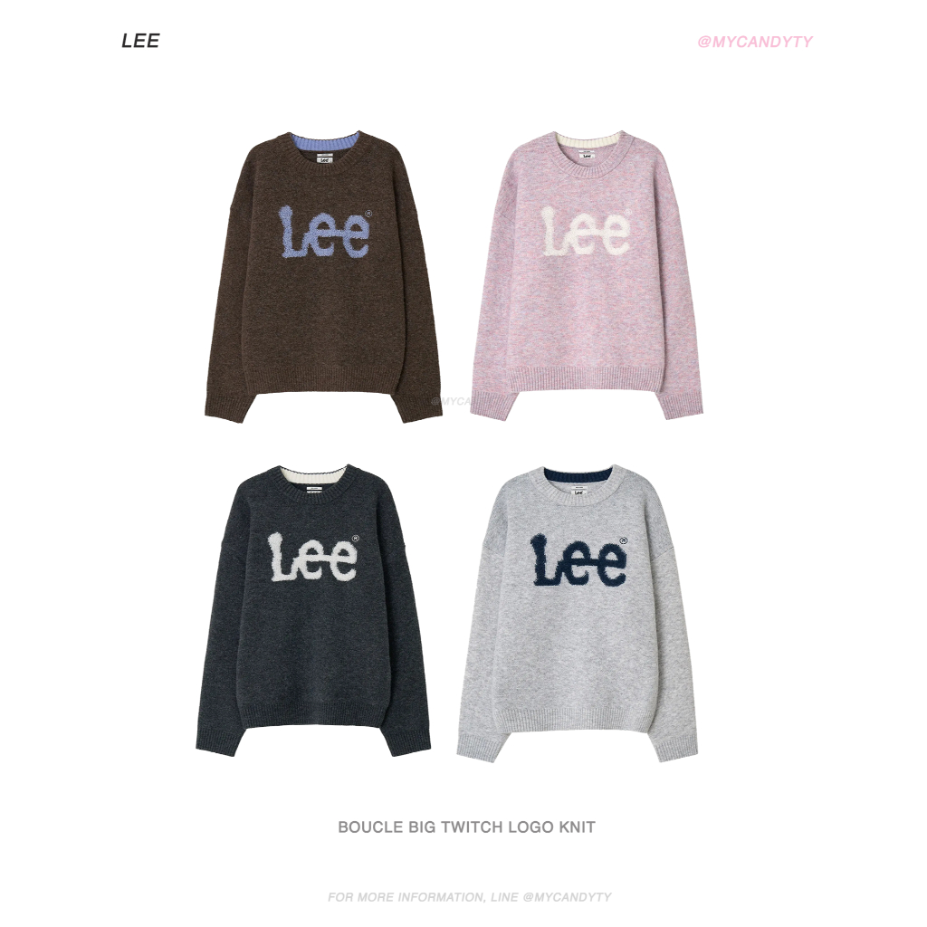 (พรีออเดอร์) LEE - Boucle Big Twitch Logo Knit