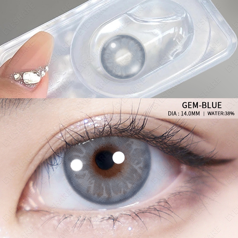 GEM ซีรีย์ คอนแทคเลนส์สีธรรมชาติ คอนแทคเลนส์สวยๆ 14.0mm ตาโต กล่องละ 2 ชิ้น สามารถใช้งานได้ 1 ป