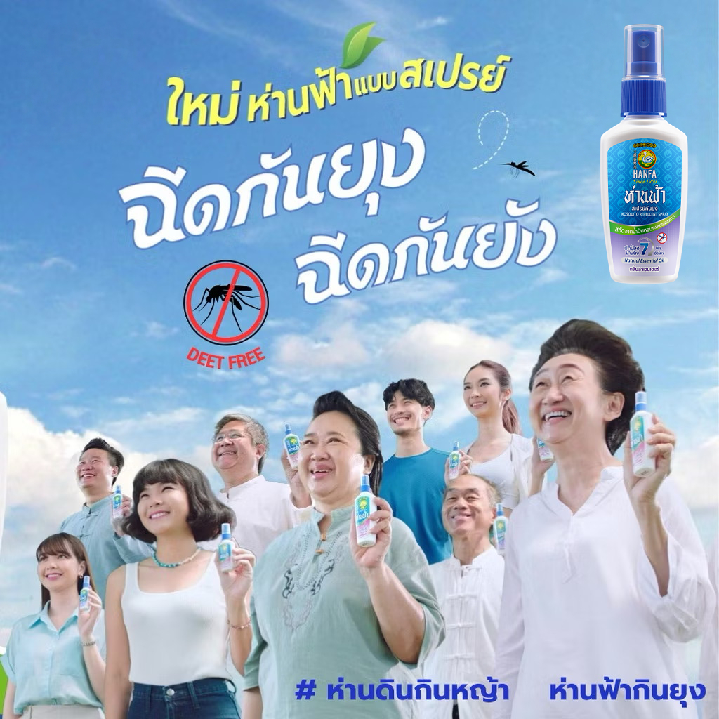 ห่านฟ้า สเปรย์กันยุง Hanfa Spray สารสกัดจากธรรมชาติ กลิ่นลาเวนเดอร์  30 ml - รูปที่ 4