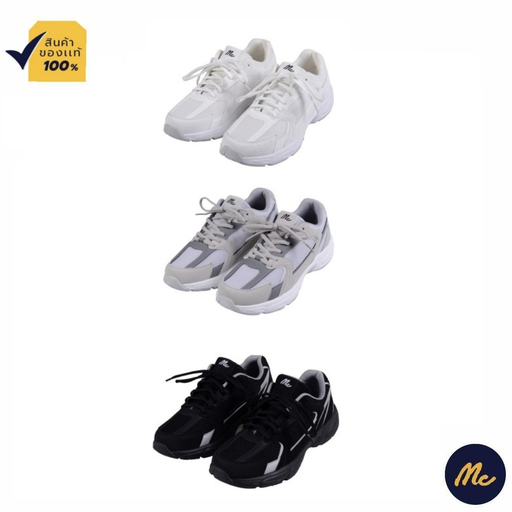 Mc JEANS Online Exclusive รองเท้าผ้าใบผูกเชือก Unisex ทรง Sneaker รุ่น Mc975 NEW Series M09Z058