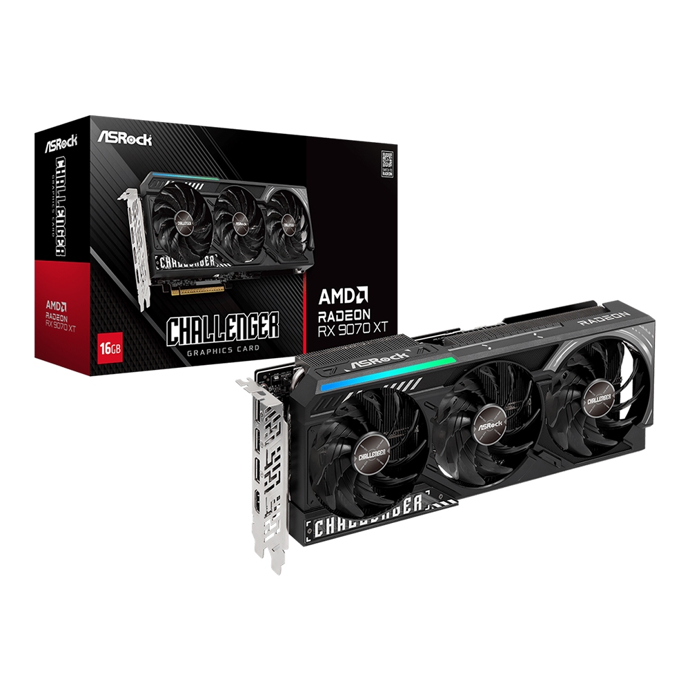 ASROCK AMD RADEON RX 9070 XT CHALLENGER 16GB - 16GB GDDR6 (RX9070XT CL 16G)
