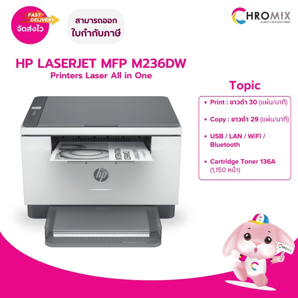 HP LaserJet MFP M236dw , M236sdw  (9YF95A / 9YG09A) *ของใหม่มือ 1