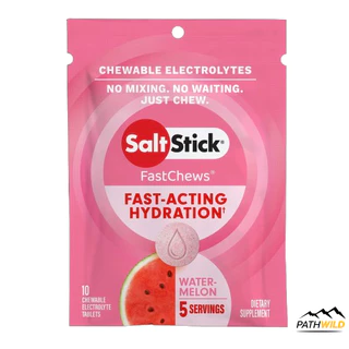 SALTSTICK FASTCHEWS 10 CT อิเล็กโทรไลต์ชนิดเม็ดแบบเคี้ยว บรรจุ 10 เม็ด ชดเชยการสูญเสียเหงื่อ ป้องกันตะคริว