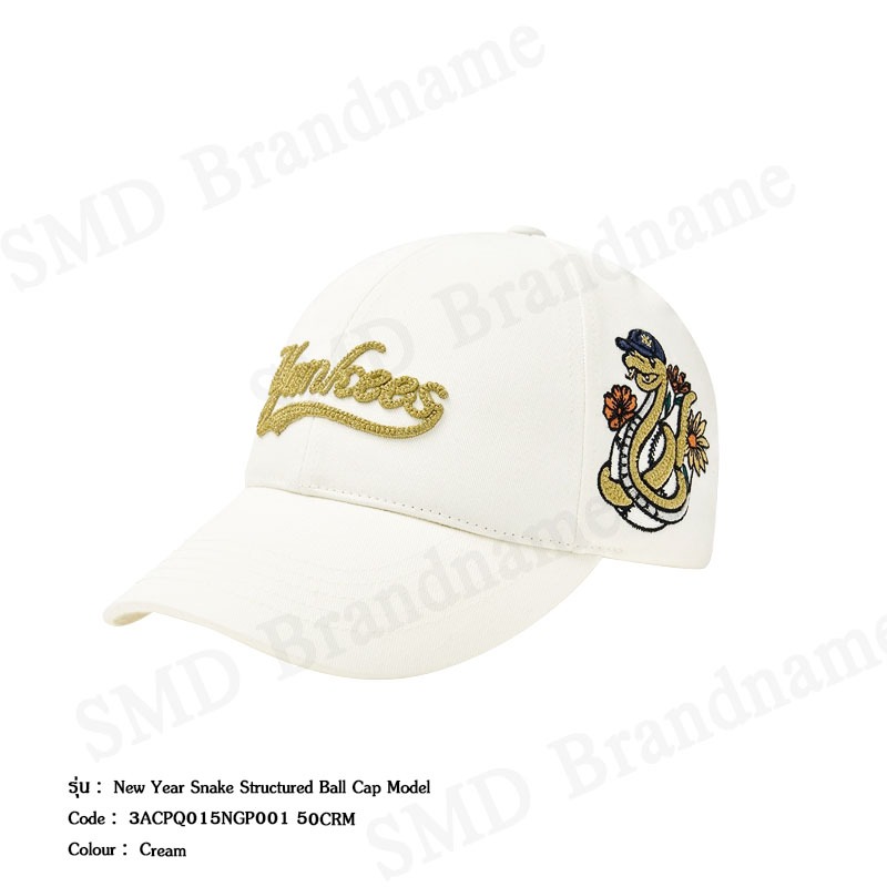 MLB หมวกแก็ป รุ่น New Year Snake Structured Ball Cap Model Code: 3ACPQ015N 50CRM