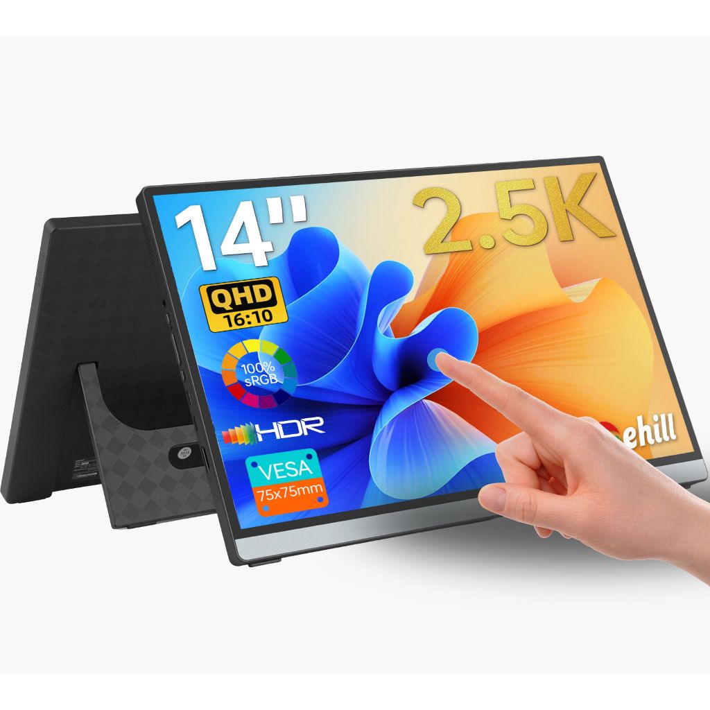 จอมอนิเตอร์ ขนาด 14 นิ้ว อัตราส่วน 16:10 หน้าจอ /2.5K/60Hz Q14ZT/Q14ZA สินค้ารับประกัน 3ปี