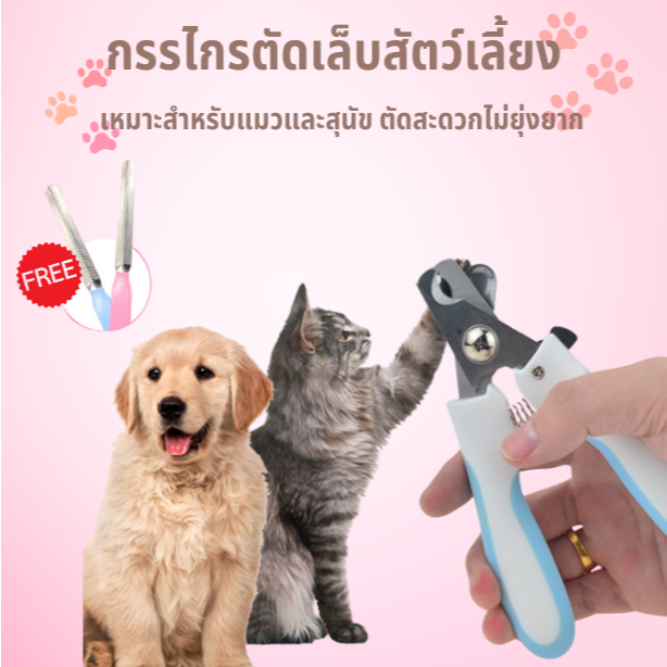 ชุดกรรไกรตัดเล็บสัตว์เลี้ยง ที่ตะไบเล็บ กรรไรตับเล็บสุนัข-แมว กรรไกรตัดเล็บสำหรับสัตว์เลี้ยง กรรไกร