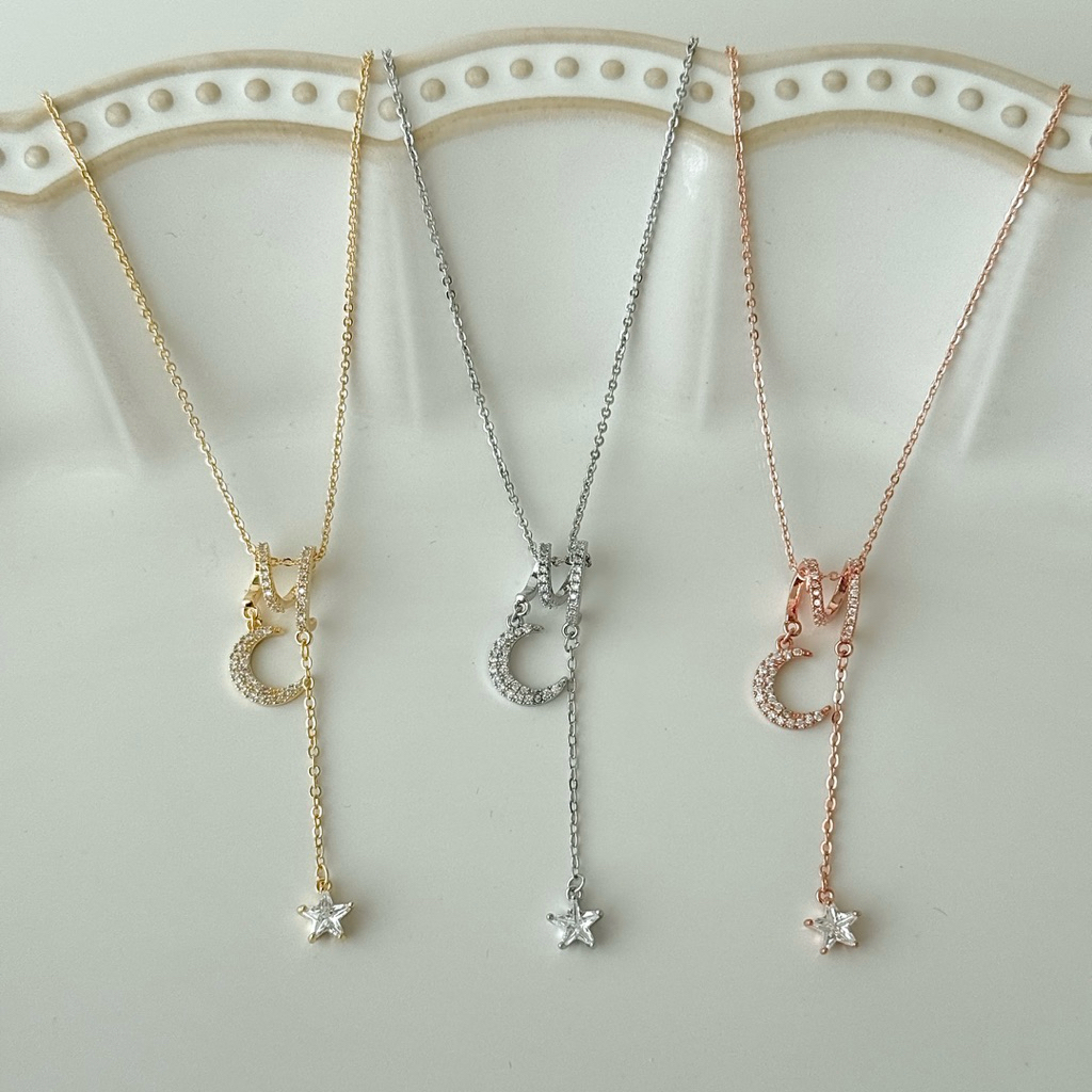Socrush.bkk | MOON BEAM necklace | SN-068 | สร้อยคอ จี้ดาว พระจันทร์