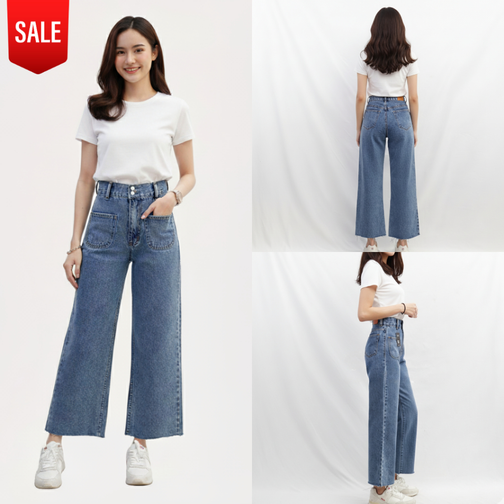 SALE!! ย7 ยีนกระบอกยืดS-4XL ปลายขาตัด
