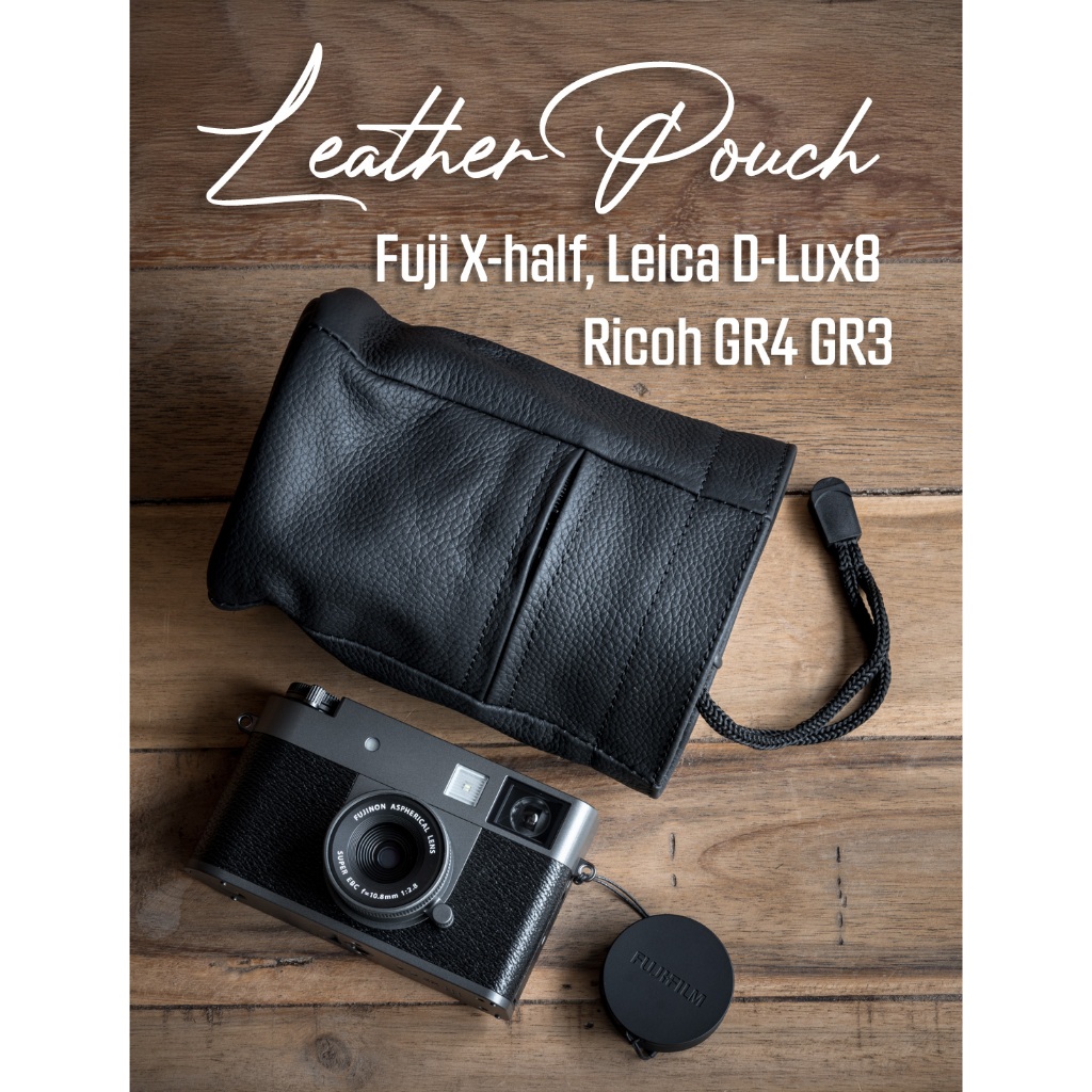 Leather Pouch ซองหนัง Fuji X Half Leica D-LUX8 Ricoh GRIV GRIII GRIIIX Mr.Stone Small