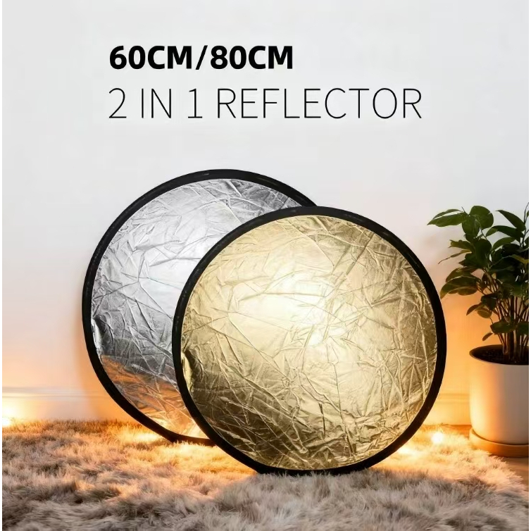 60cm/80cm Reflector 2 in 1 Portable Collapsible fot Photo Video Photography