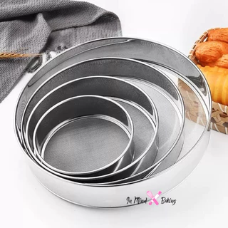 ที่ร่อนแป้ง ตระแกรงร่อนแป้ง สแตนเลส สําหรับร่อนแป้ง กระชอนสแตนเลส Stainless steel flour sieve(ขนาด 15 cm)
