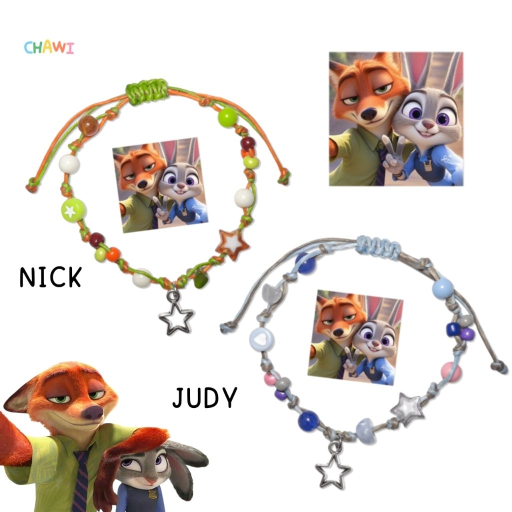 กำไลเชือกเทียนออกแบบตามตัวละคร