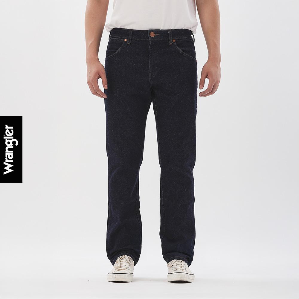 WRANGLER กางเกงยีนส์ผู้ชาย เอวกลาง ทรงตรง รุ่น WR F325MGREF19 สียีนส์ผ้าดิบ