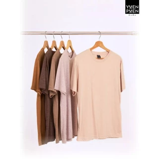 YuenPuen ยืนพื้นเสื้อยืดคอกลม 30 สี ไม่ยืด ไม่ย้วย เสื้อสีพื้น ผ้าCotton ผสม Polyester ผ้านุ่ม