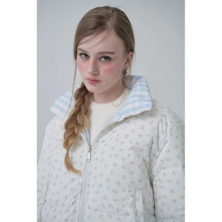 [umore.made] 2-sided Gingham garden down jacket ใส่ได้ 2 ด้าน (🌡️ติดลบได้) อุ่น เบา กันลม กันหิมะ ขนเป็ด90%