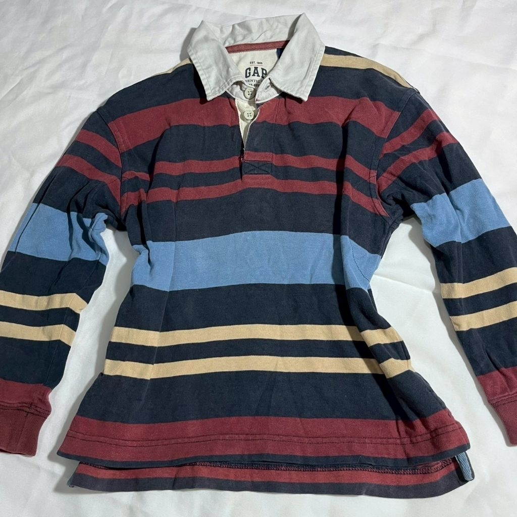 เสื้อคอปก แขนยาวลายทาง ป้ายGAP