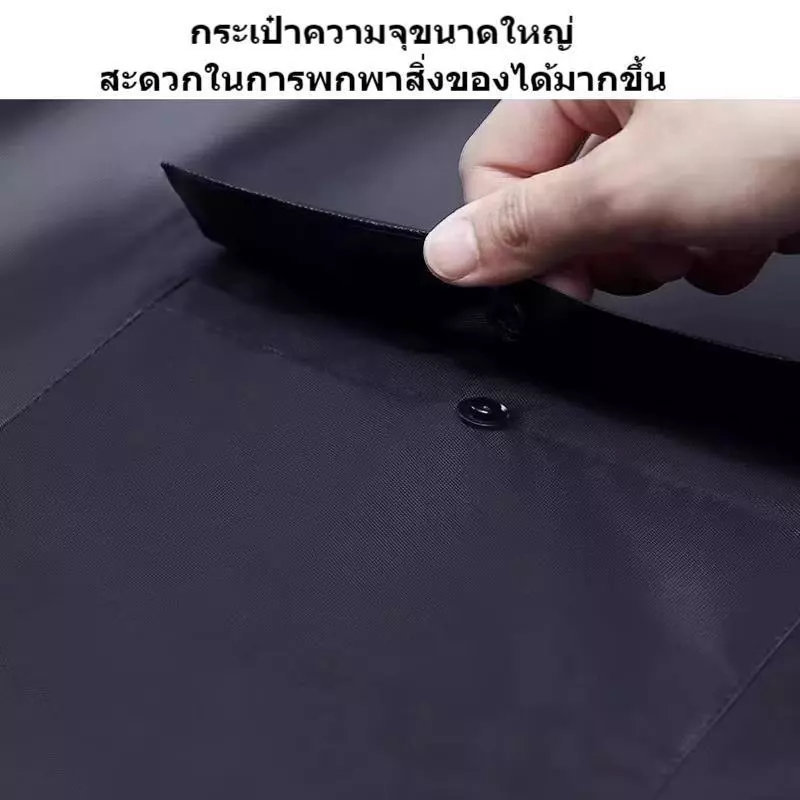 เสื้อกันฝนมีฮู้ด แบบยาว พร้อมแถบสะท้อนแสง สำหรับขี่มอเตอร์ไซค์ thumbnail 9