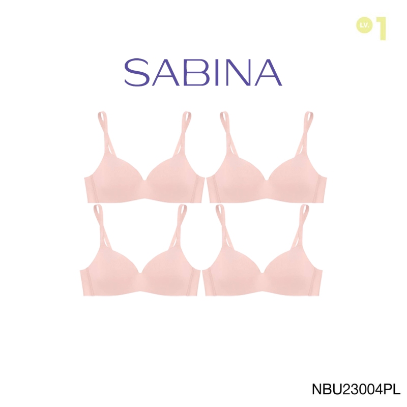 [Online Exclusive] (Set 4 ชิ้น) Sabina Pretty Perfect Level 1 ไร้ตะเข็บ ไร้โครง รหัส NBU23004PL - สี