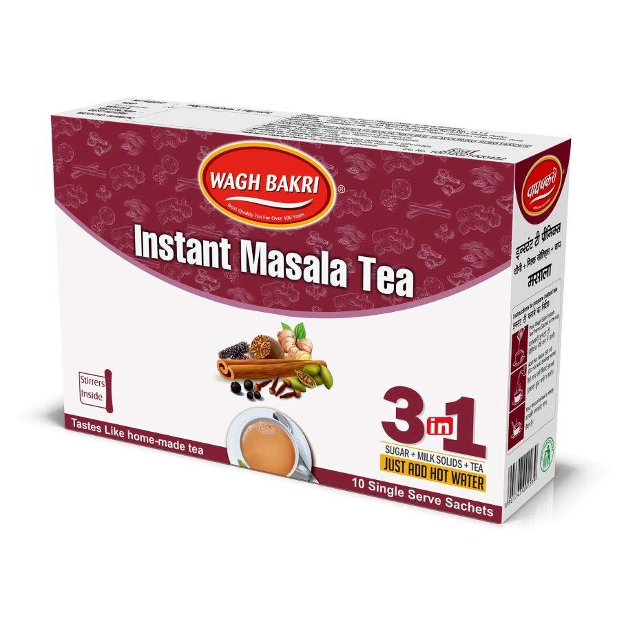 ชาอินเดีย/ Wagh Bakri Masala Instant Masala Tea/1 กล่อง 10ซอง/อินเดียแท้