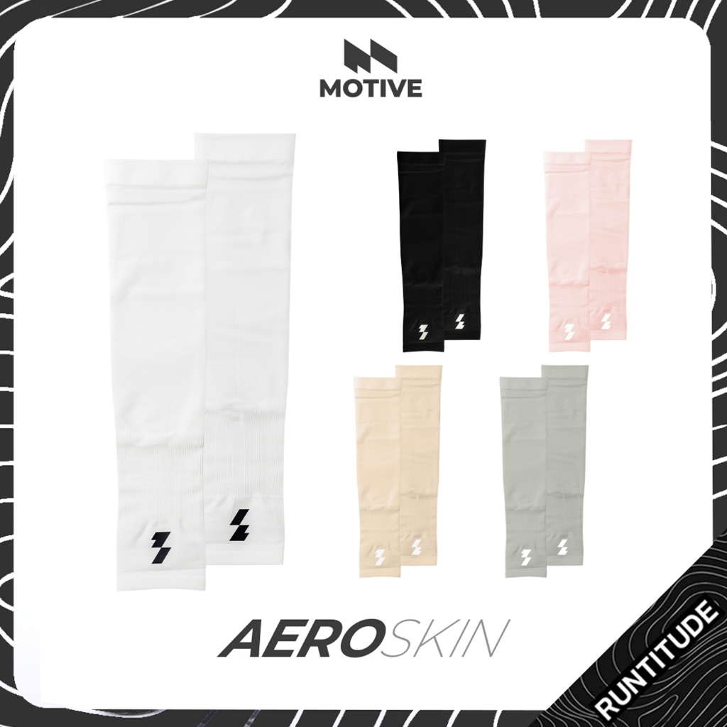 MOTIVE ปลอกแขน Arm Sleeves รุ่น AeroSkin ปลอกแขนกันแดด ปลอกแขนวิ่ง ไร้รอยต่อ